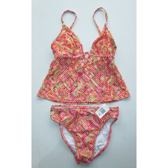 INC International Concepts Mosaic Print 2 Pc Tankini - XS - NEW - Picture 2 of 8